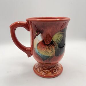 Cracker Barrel Break of Dawn Rooster Coffee Rust Color Mug